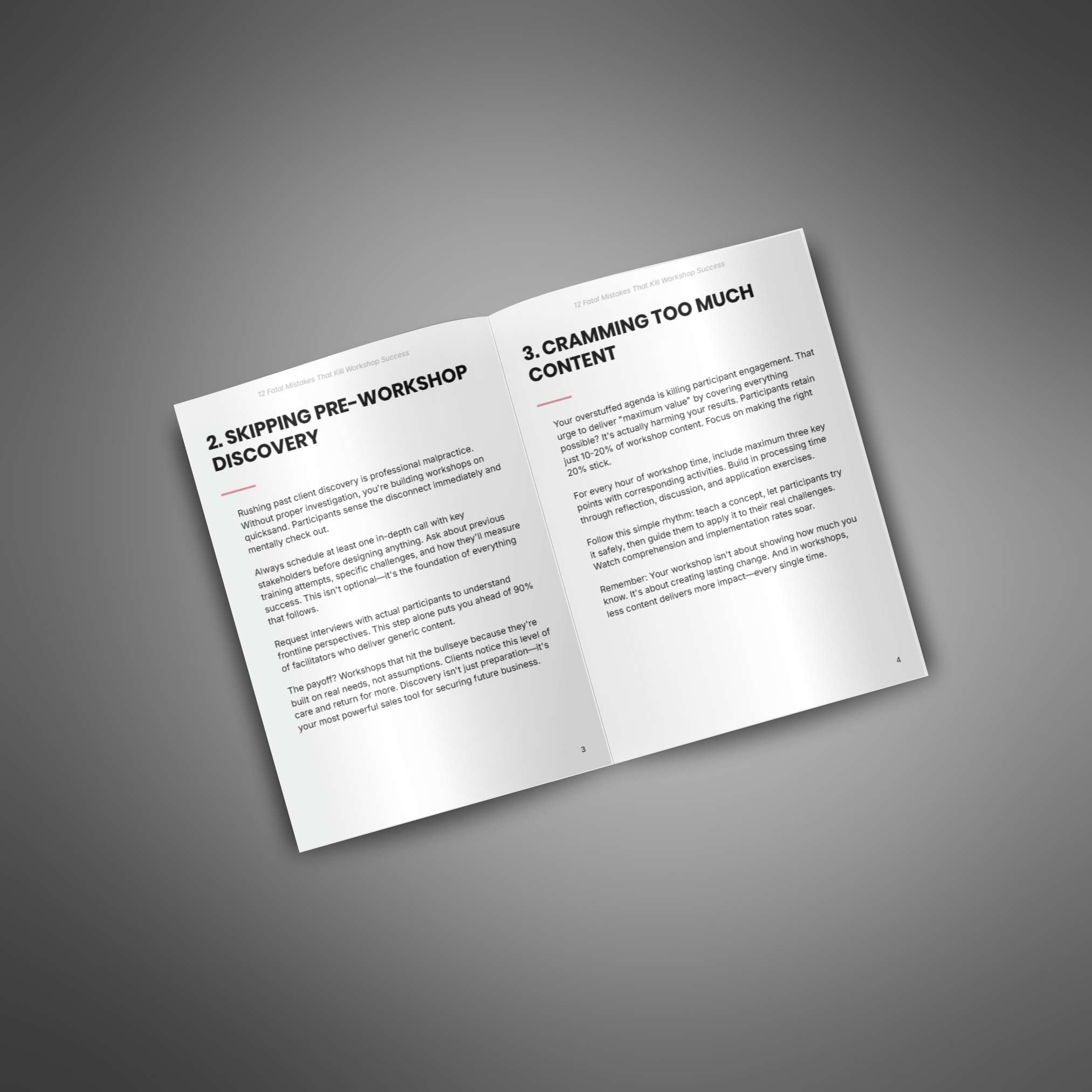 12 Fatal Mistakes That Kill Workshop Success