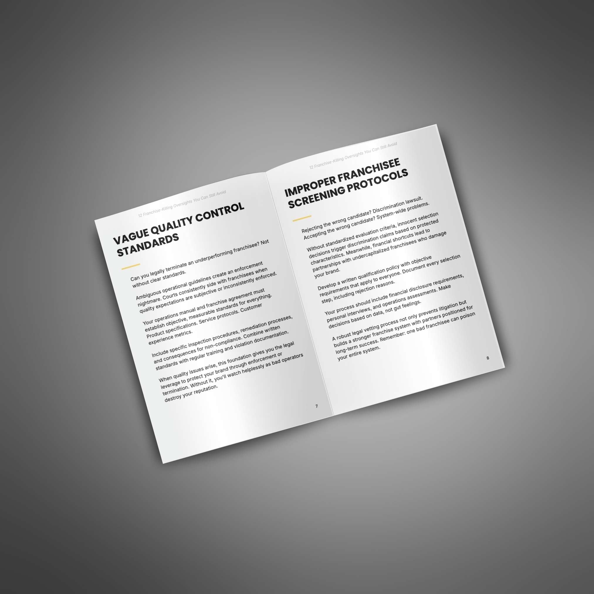 12 Franchise-Killing Oversights You Can Still Avoid