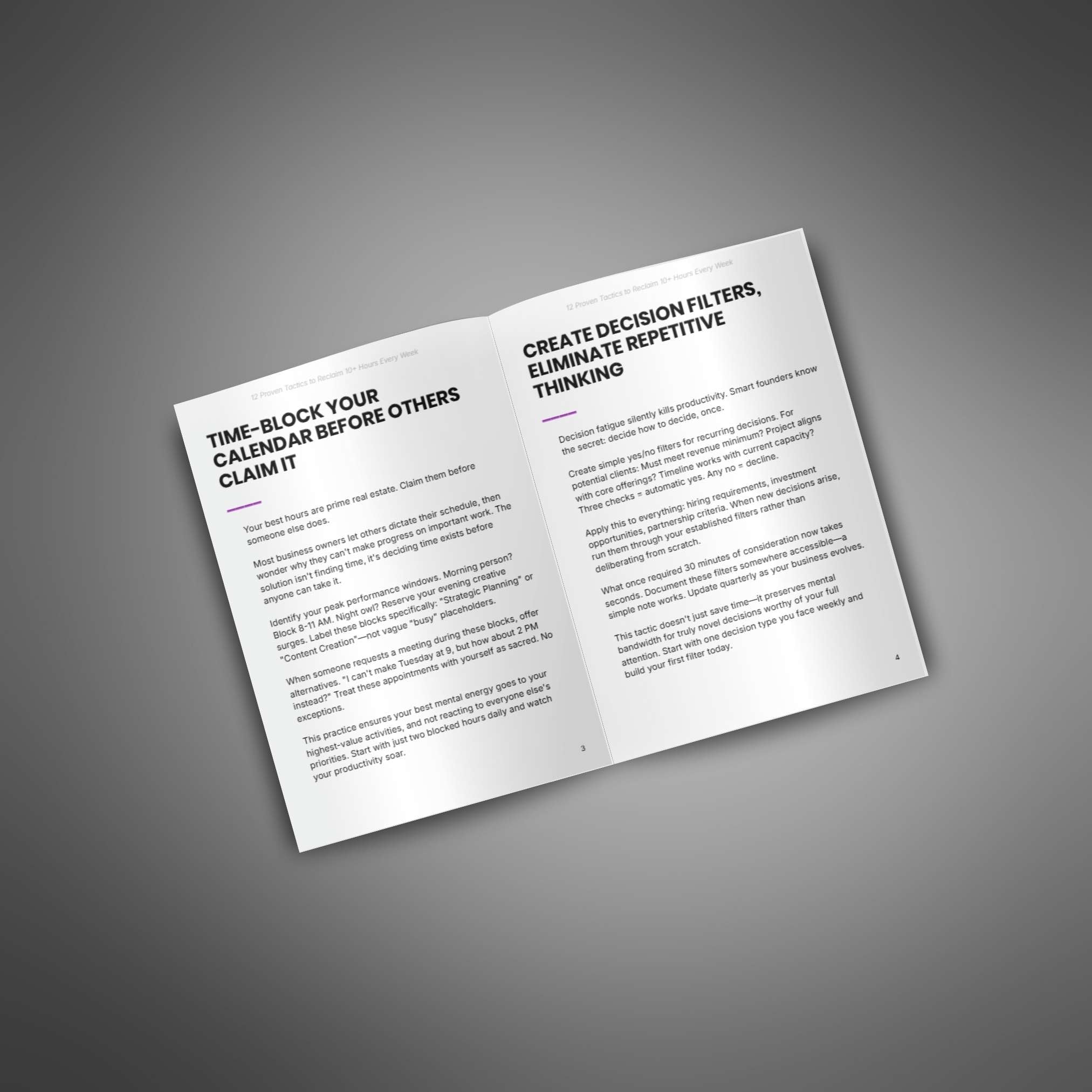 12 Proven Tactics to Reclaim 10+ Hours Every Week