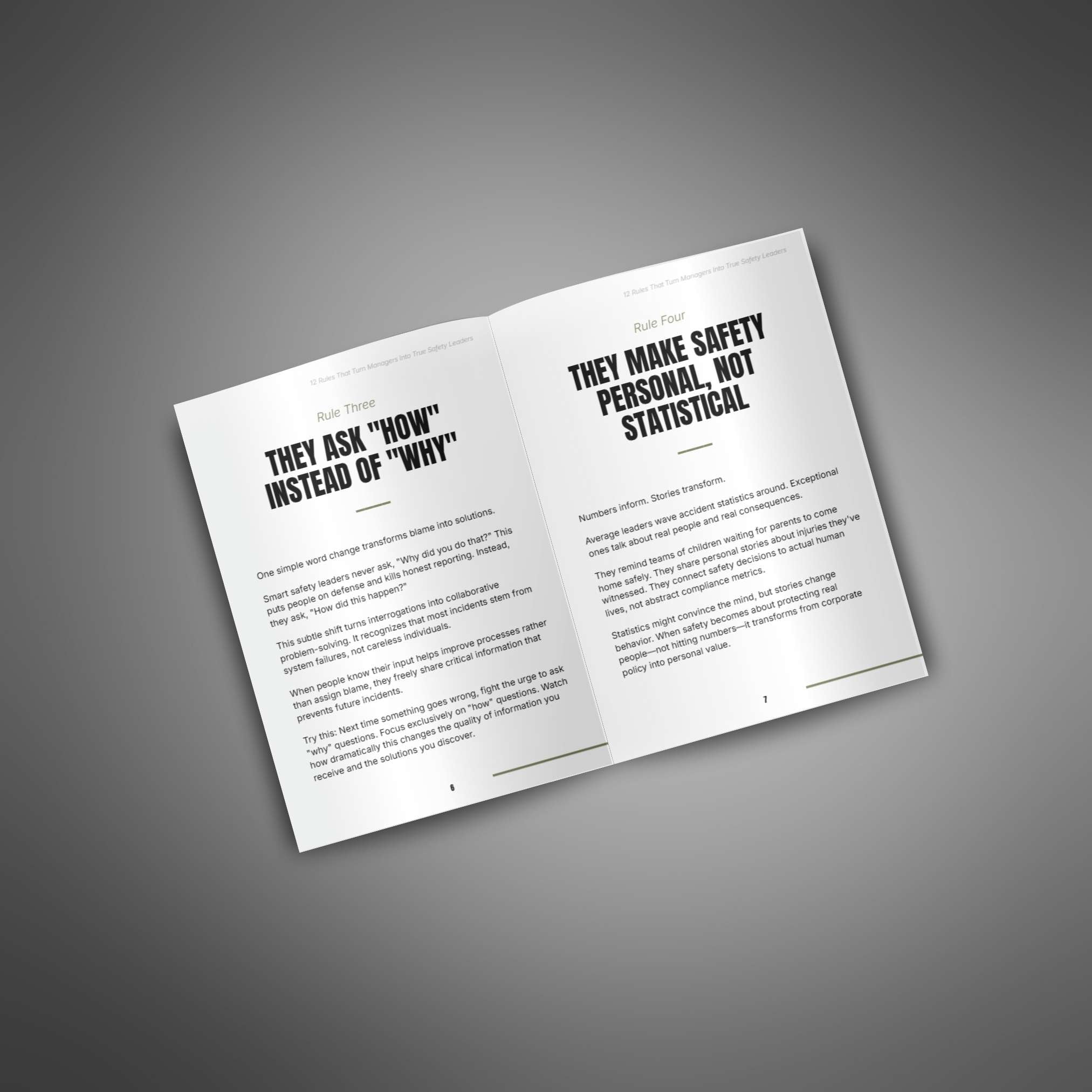 12 Rules That Turn Managers Into True Safety Leaders