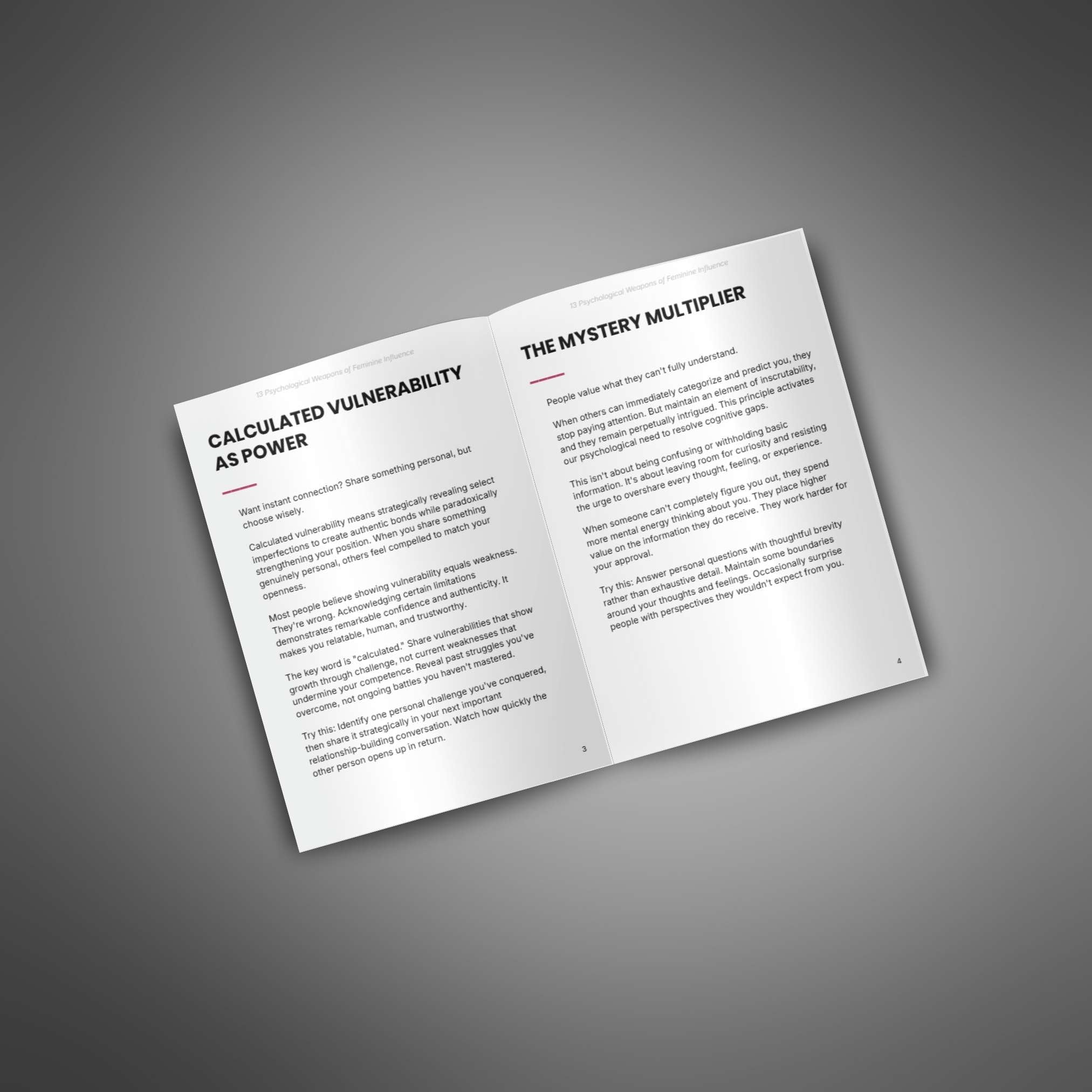 13 Psychological Weapons of Feminine Influence