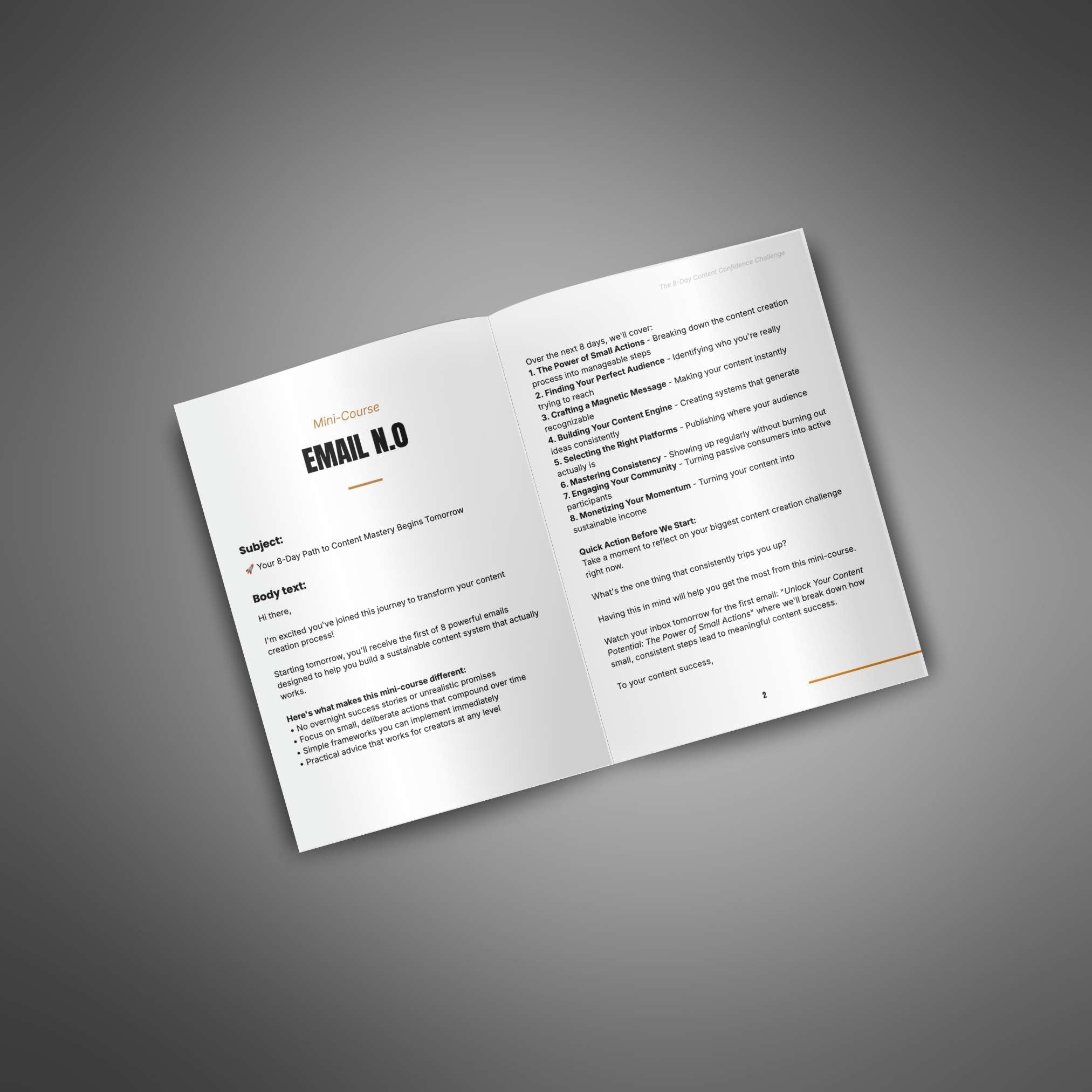 The 8-Day Content Confidence Challenge