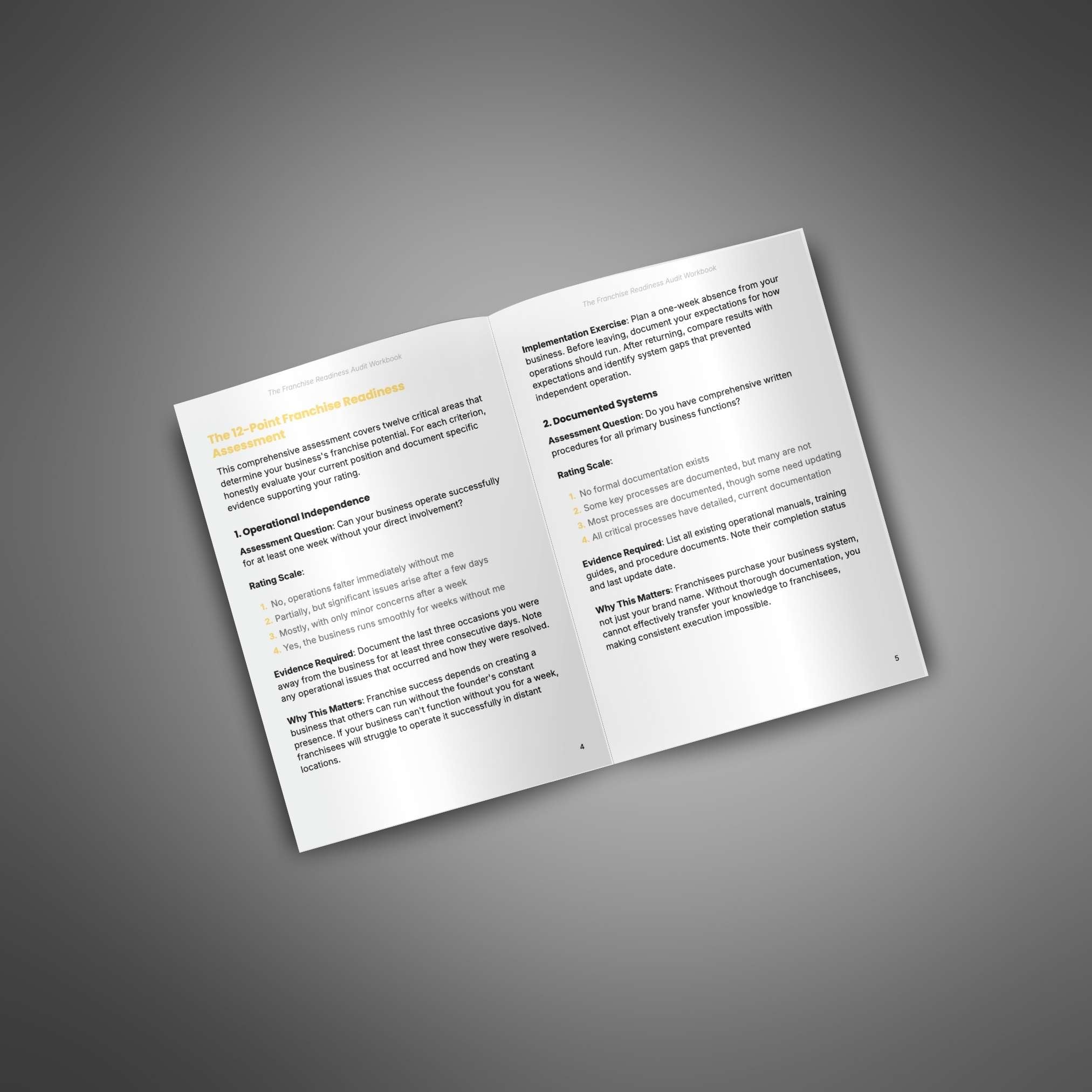 The Franchise Readiness Audit Workbook
