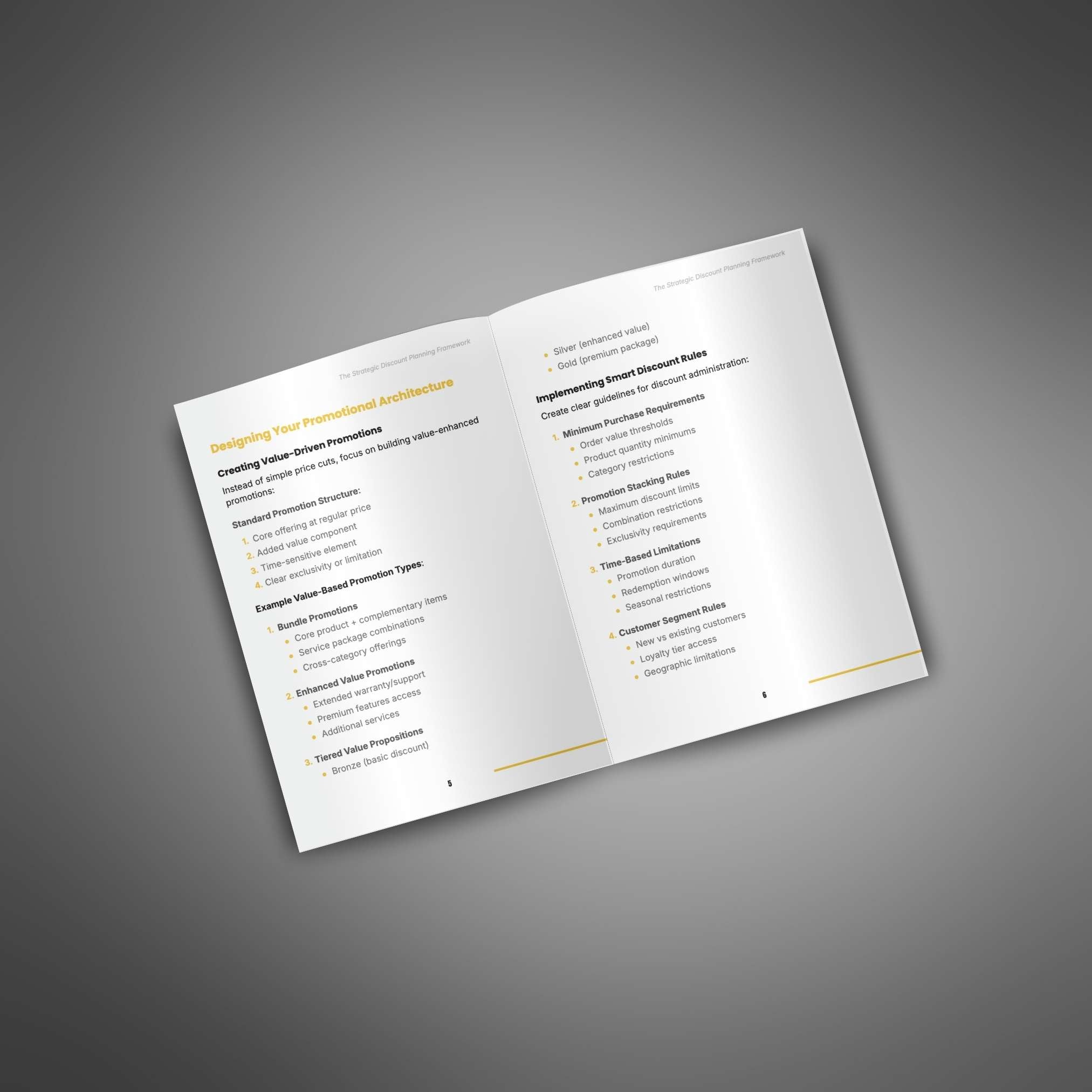 The Strategic Discount Planning Framework