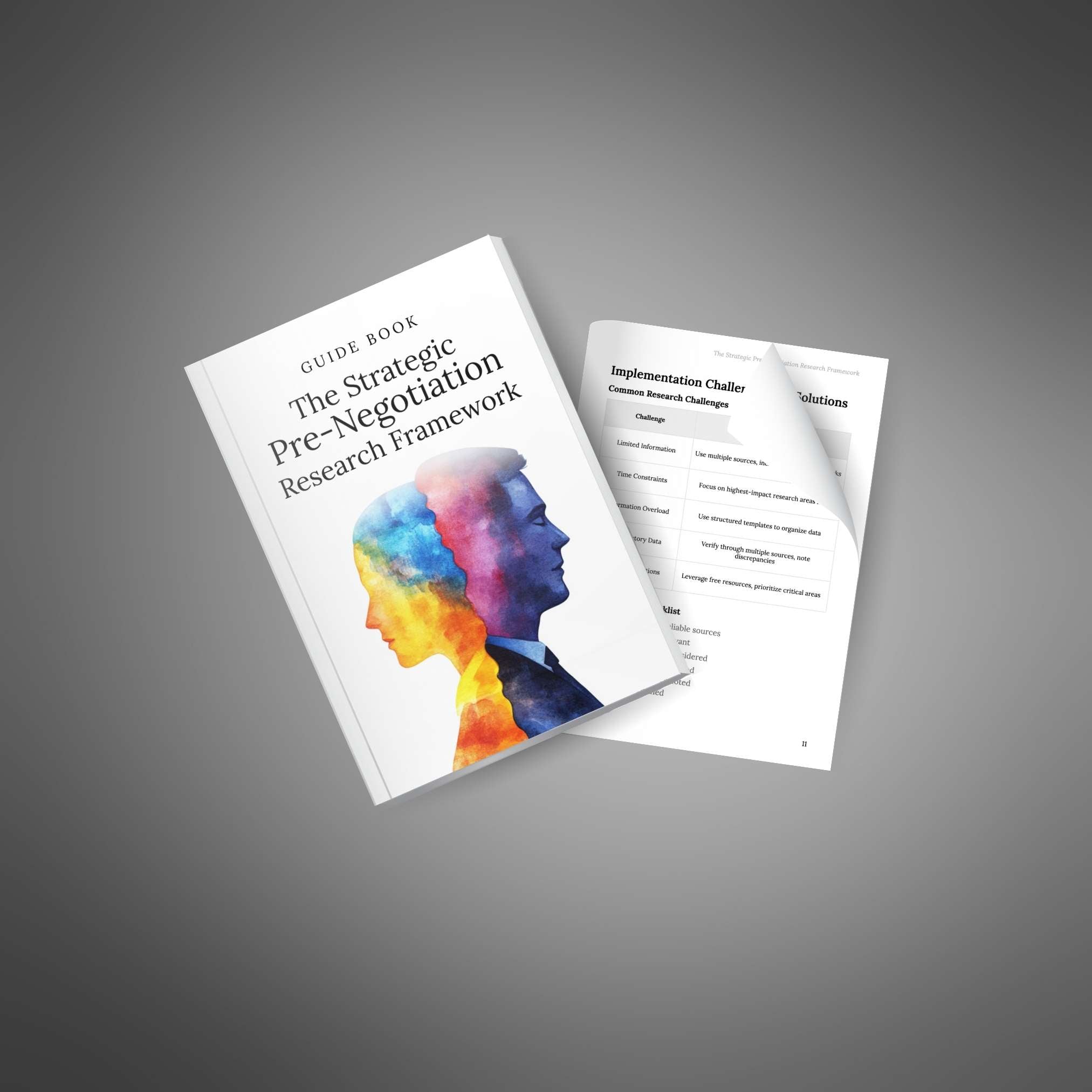 The Strategic Pre-Negotiation Research Framework