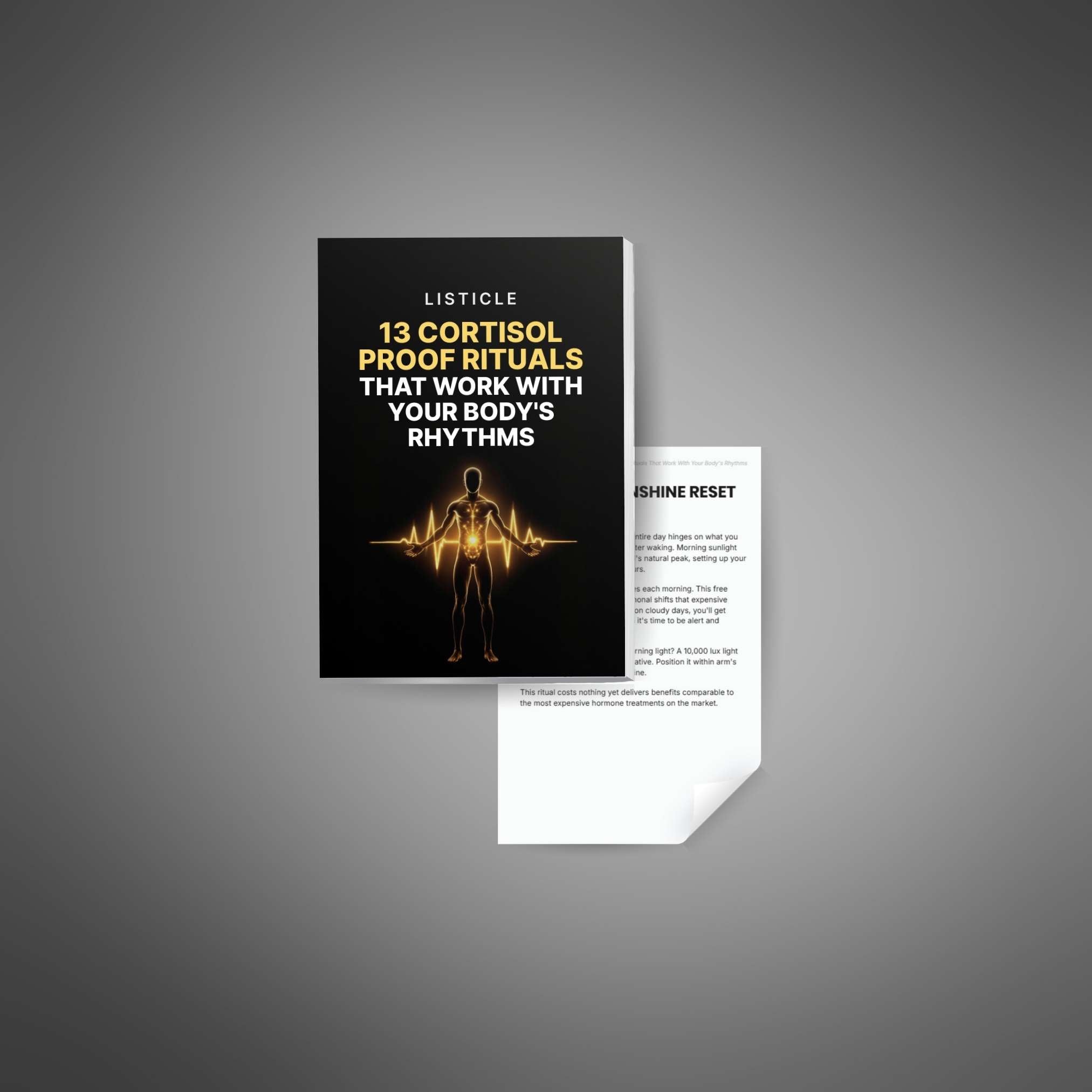 13 Cortisol Proof Rituals that Work with Your Body's Rhythms