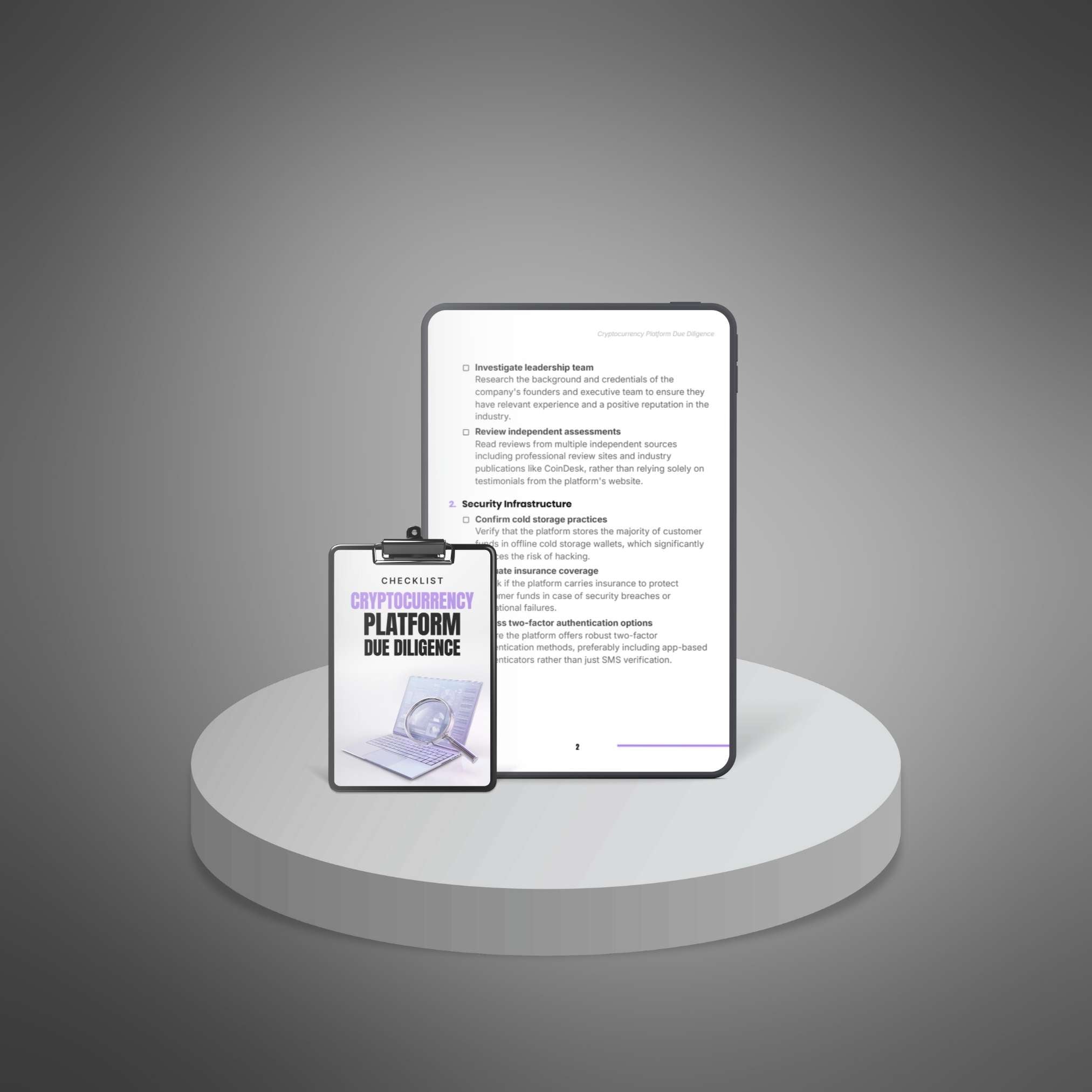 Cryptocurrency Platform Due Diligence