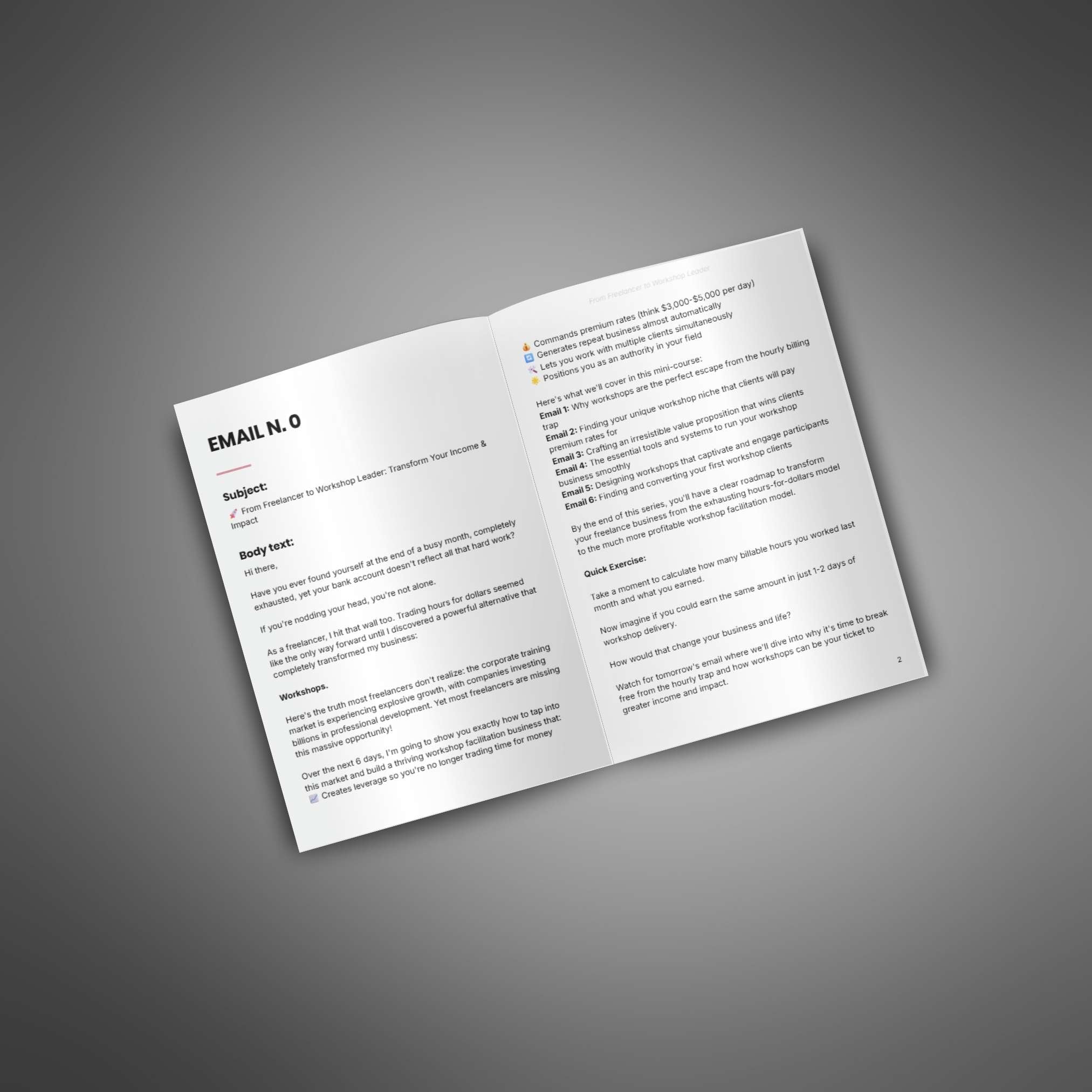 From Freelancer to Workshop Leader