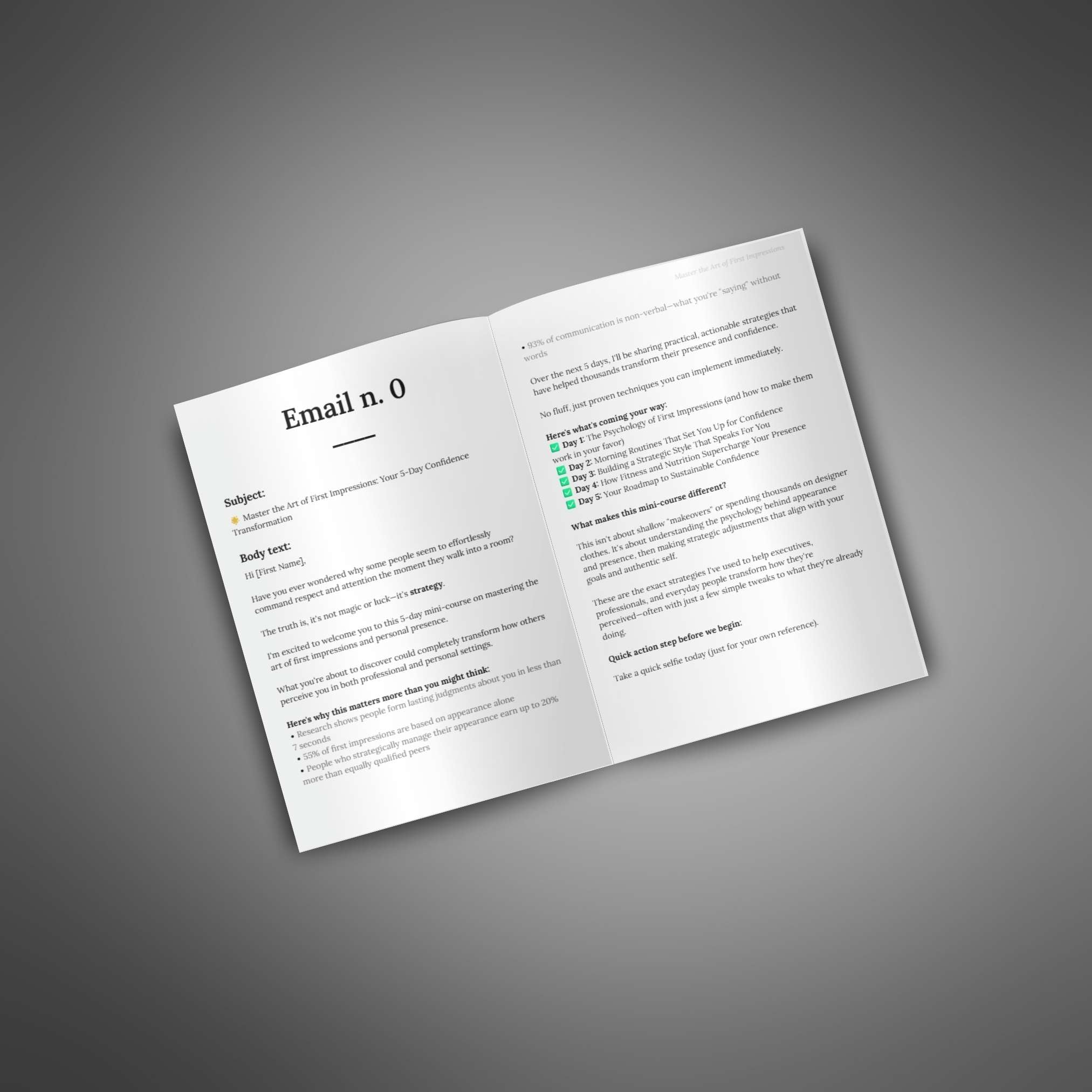 Master the Art of First Impressions