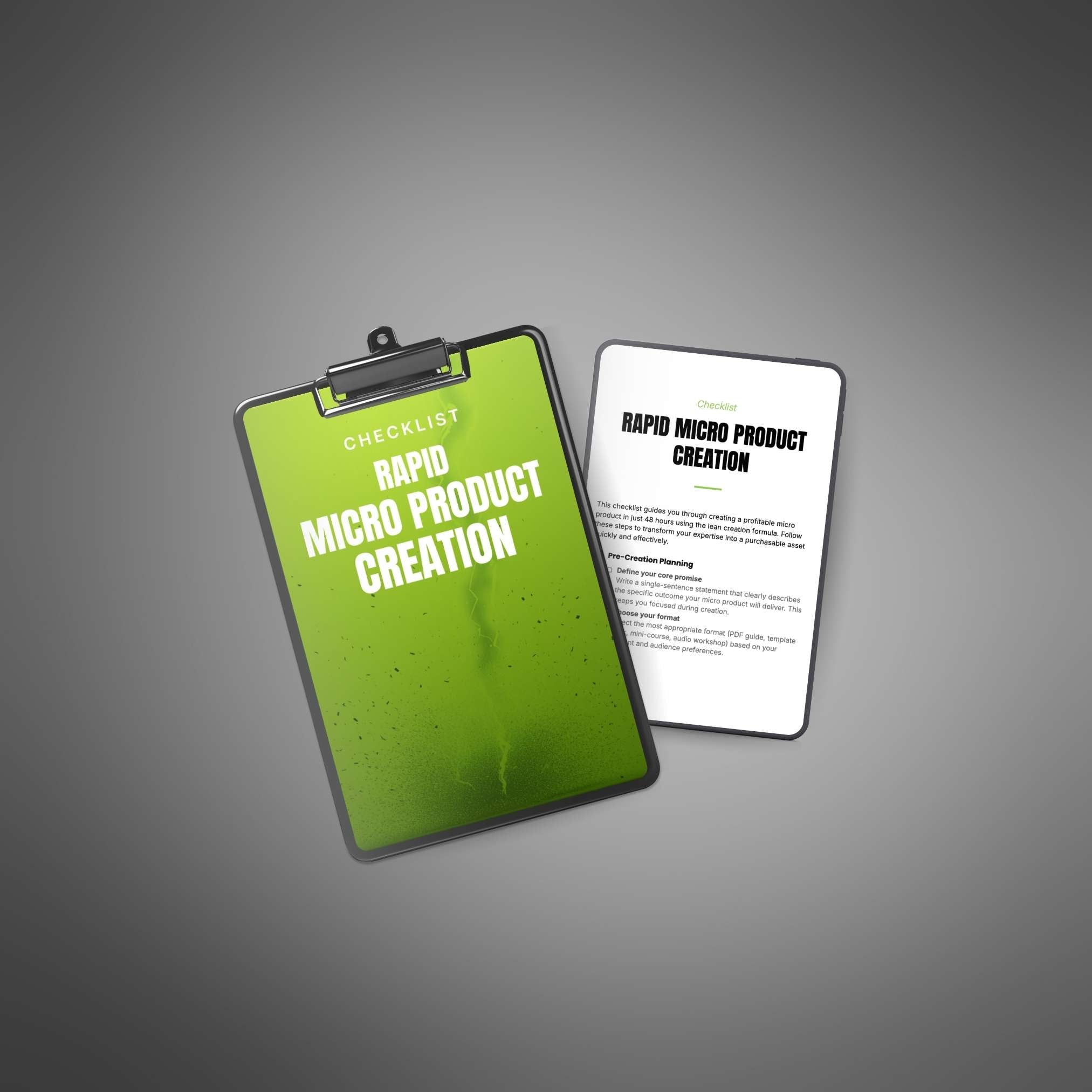 Rapid Micro Product Creation