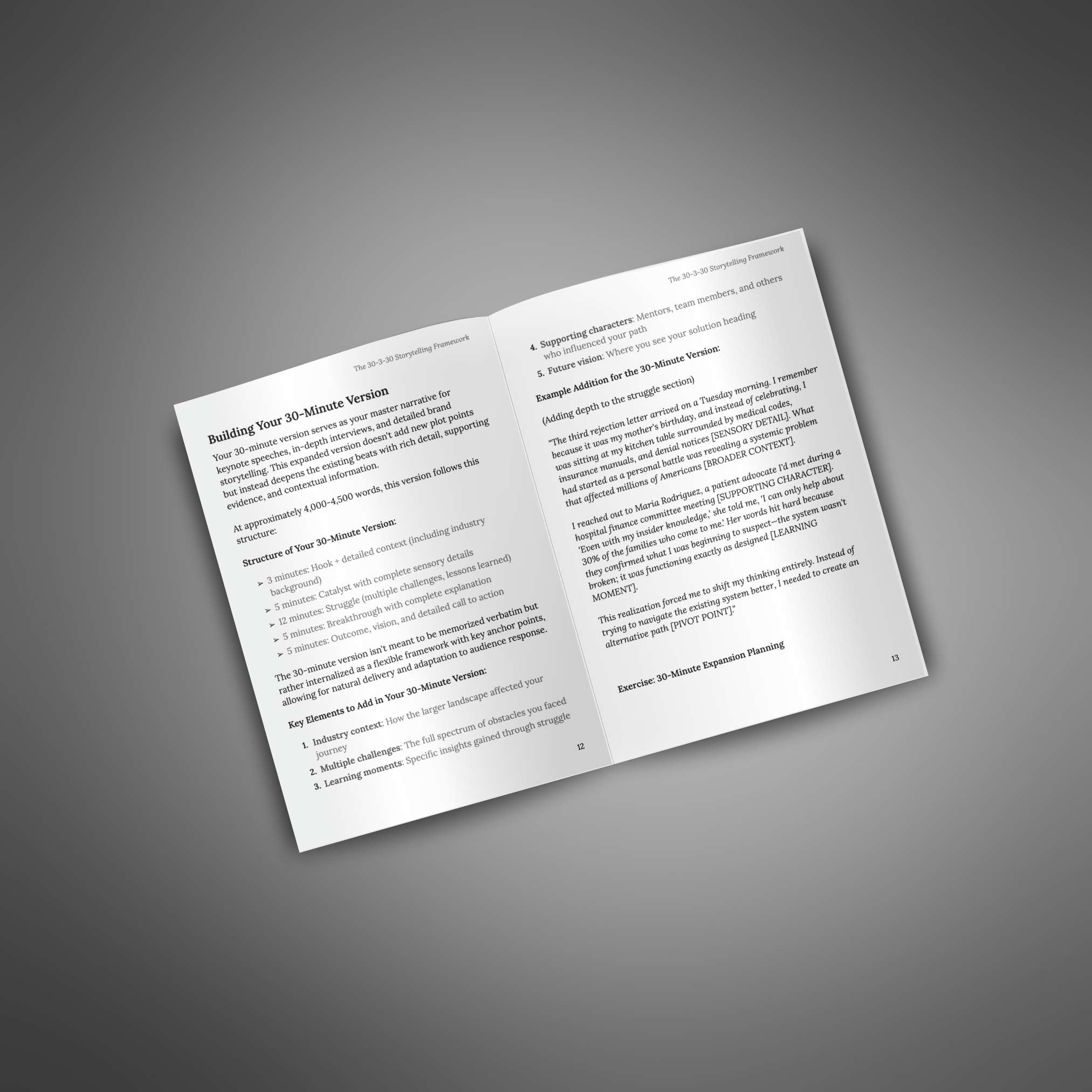 The 30-3-30 Storytelling Framework