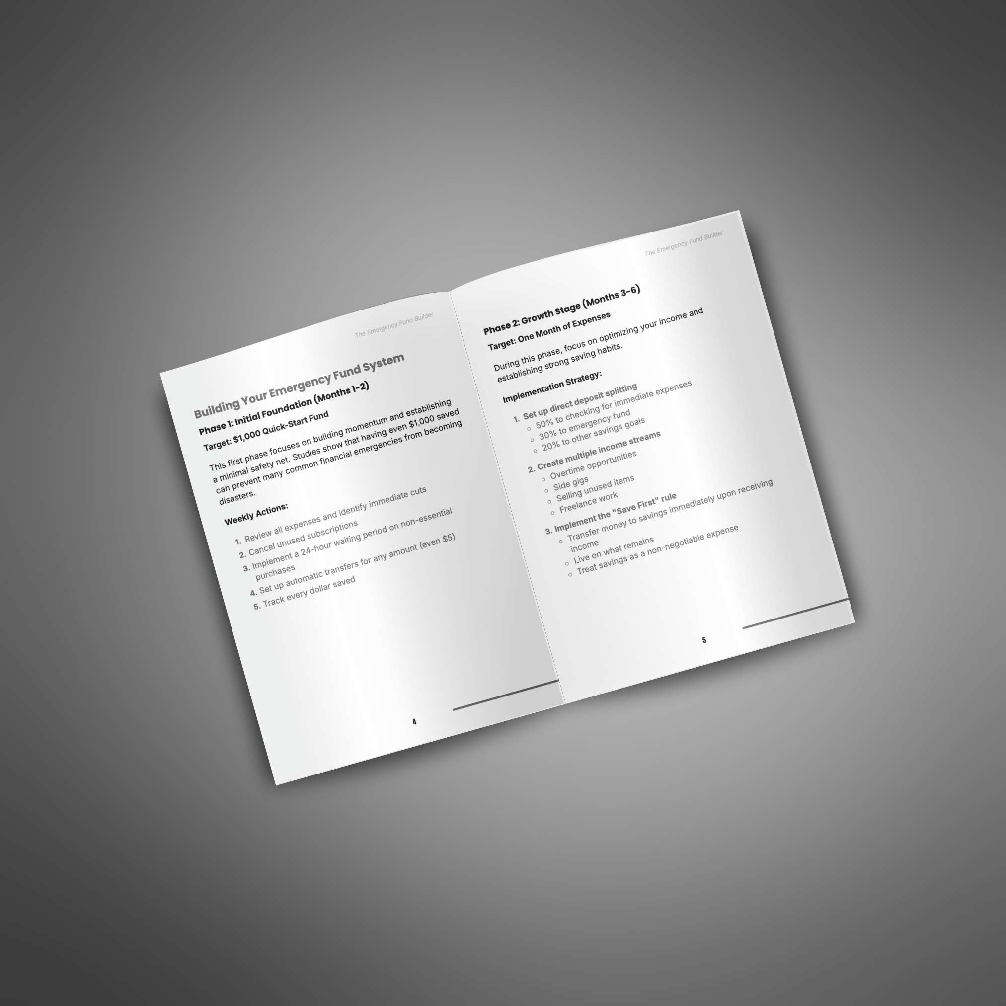 The Emergency Fund Builder